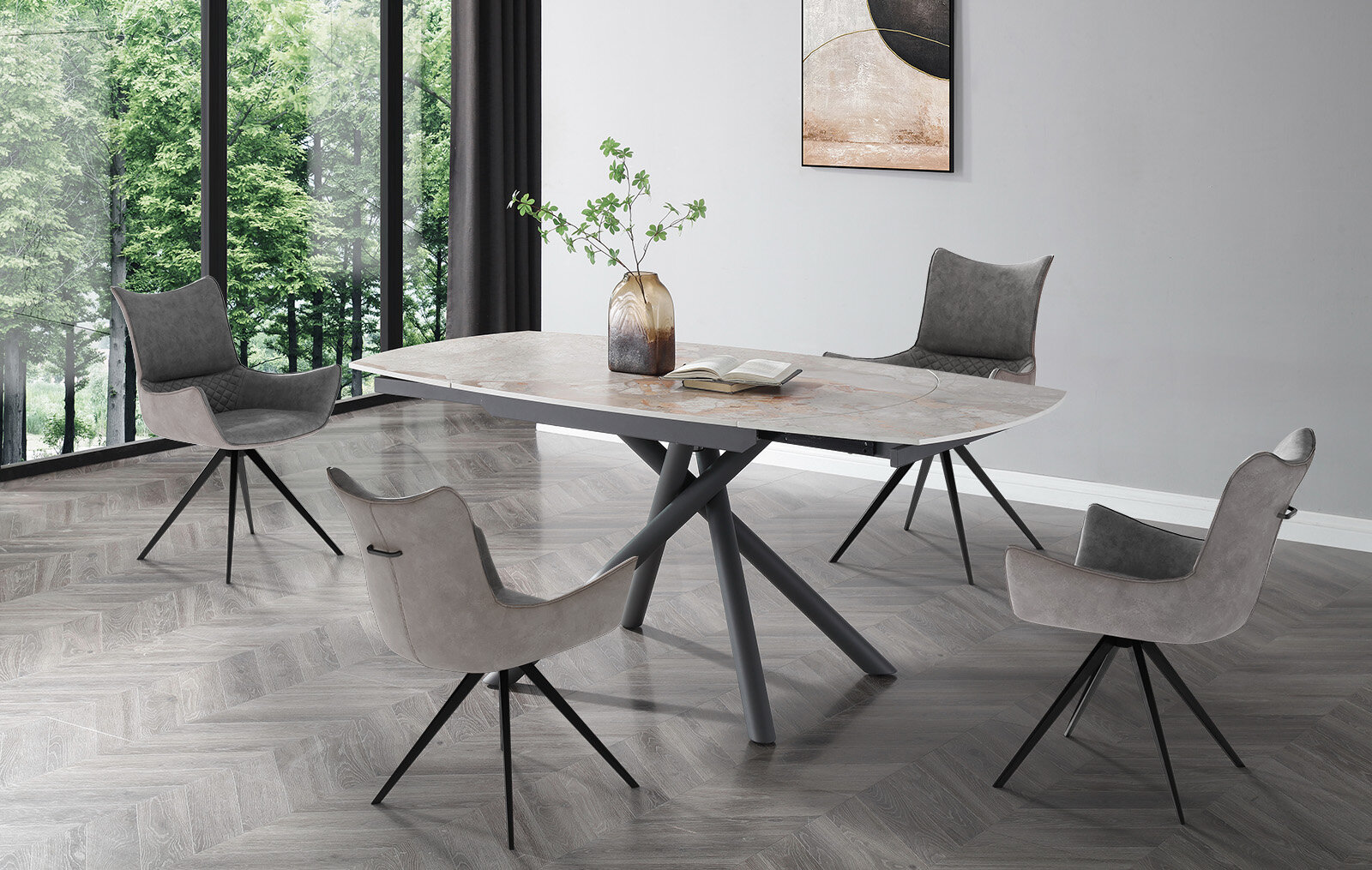 фото Стол Salerno + 4 кресла Jess