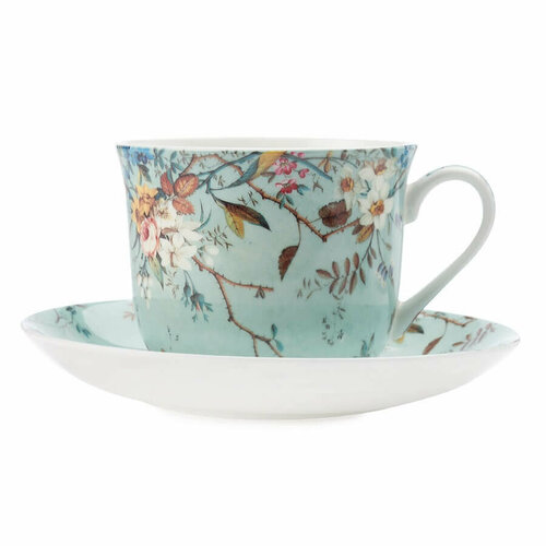 Чашка с блюдцем Луг, большая 480мл