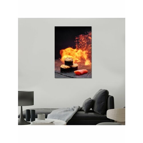 Картина на холсте с подрамником Запеченный ролл 40х60