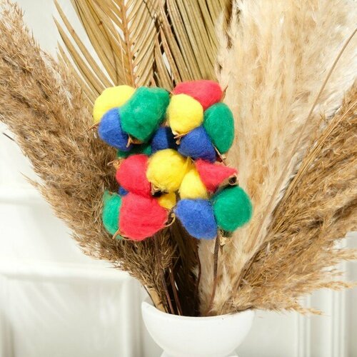 UPAK LAND Декор сухоцвет Хлопок d-5 см 30 см микс набор 5 шт 922₽