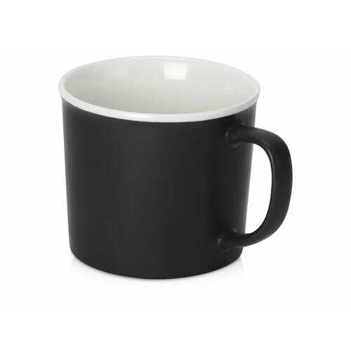 Матовая кружка Nancy 360 мл цветная снаружи, белая внутри, черный