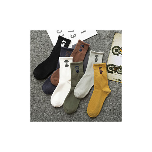 фото Мужские носки , 7 пар, классические, на новый год, размер универсальный, коричневый, белый ответственный стиль