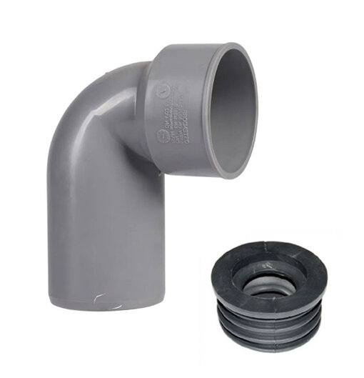 фото Комплект Отвод сифонный Ostendorf HTSW 50х40мм 90*, Манжета соединительная 50х32