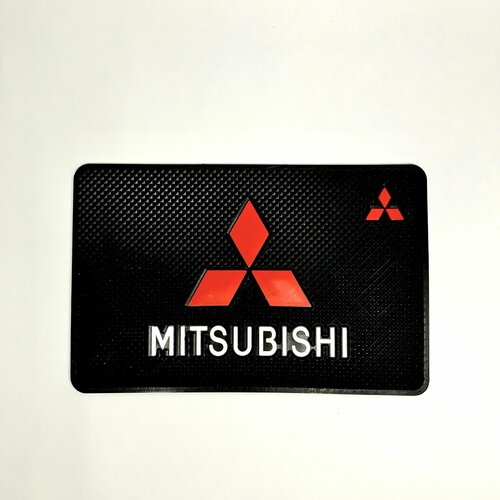Противоскользящий коврик с логотипом автомобиля Mitsubishi/Митсубиши на приборную панель/на торпедо авто