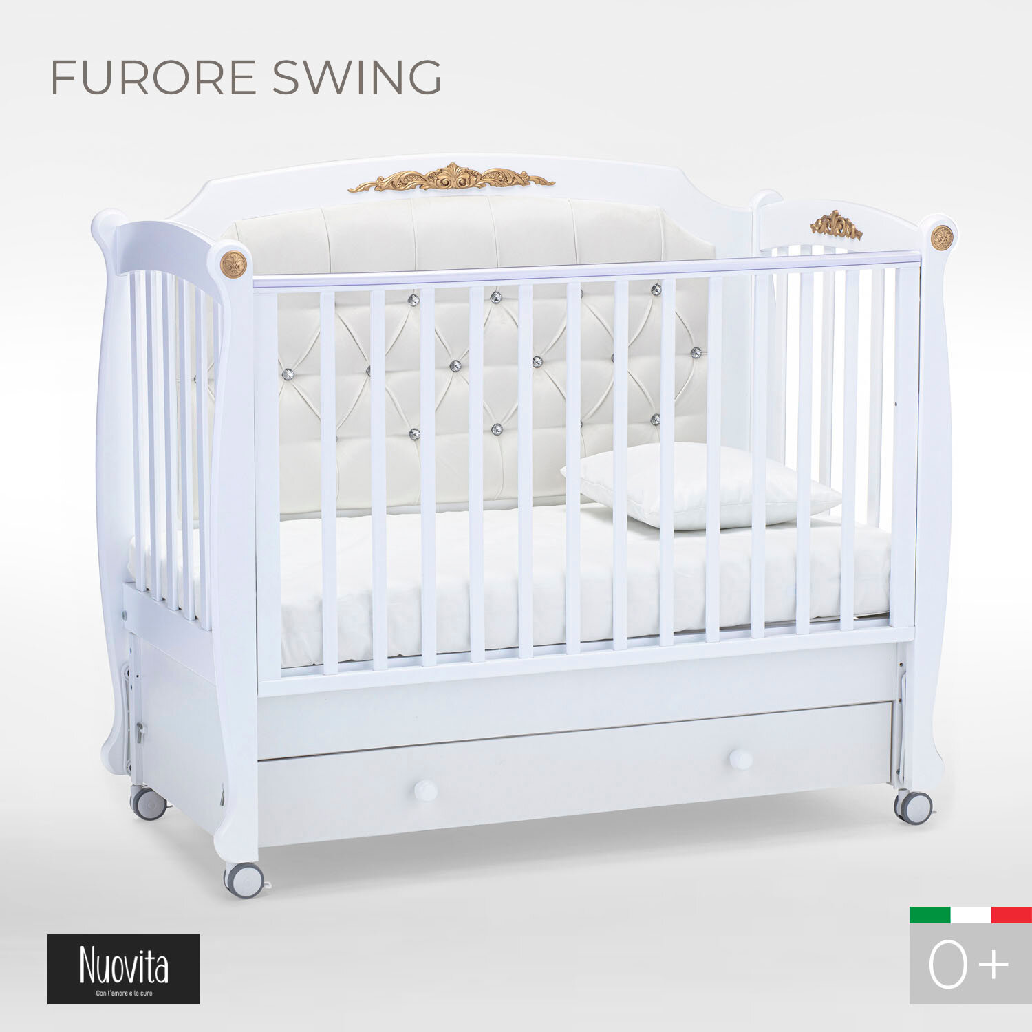 Детская кровать Nuovita Furore Swing продольный (цвета в ассорт.) - фото №2