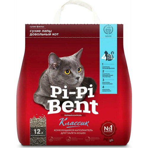 Наполнитель Pi-Pi-Bent "Классик", комкующийся, 5 кг