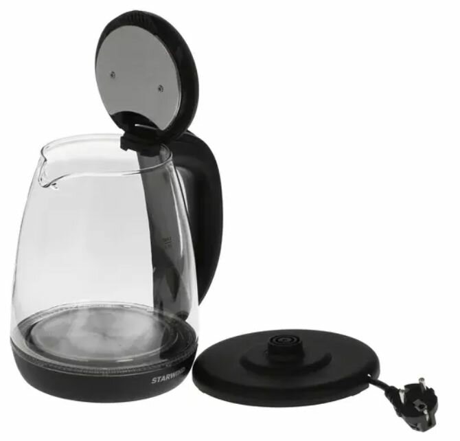 Чайник электрический Starwind SKG1055 черный, стекло - фото №8