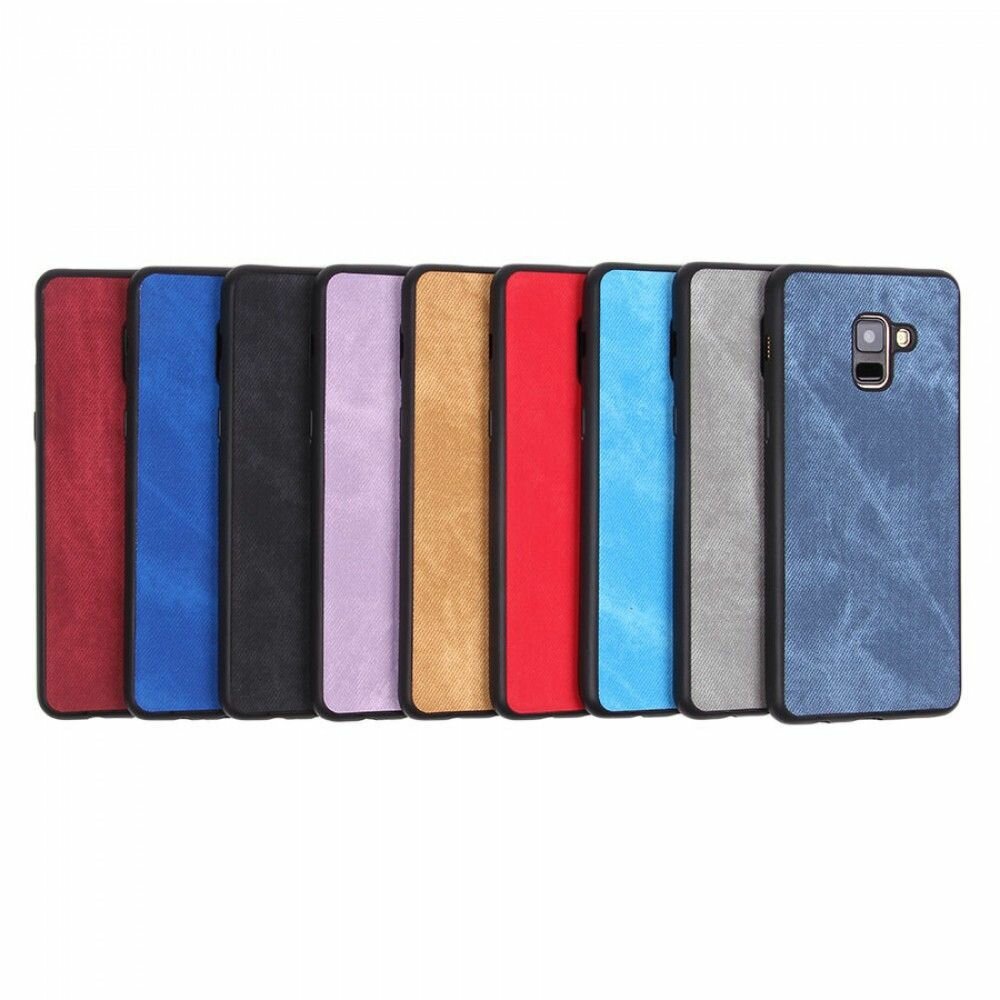 фото Чехол защитный силиконовый для Samsung Galaxy A 8+ (2018) / Самсунг Галакси А 8+ текстильный