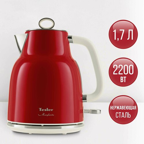 Чайник электрический TESLER KT-1760 RED чайник электрический tesler kt 1760 red