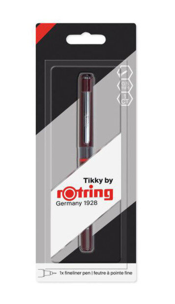 Ручка для черчения Rotring Tikky Graphic 0.5мм черн.:черные корпус бордовый - фото №11
