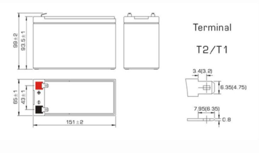 Батарея для ИБП Powercom PM-12-72 12В 72Ач