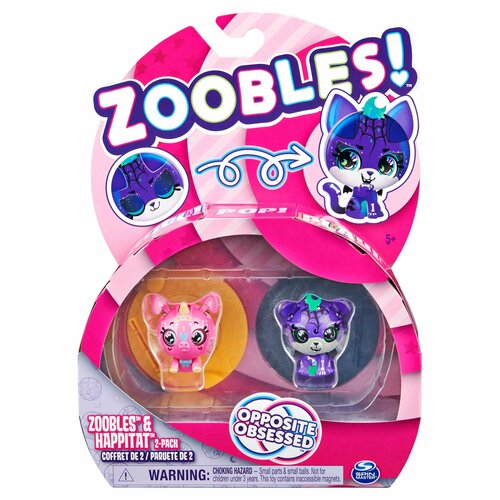 Zoobles - Зверьки Противоположности №2 Розовый+Фиолетовый зверек зублс 2 шт