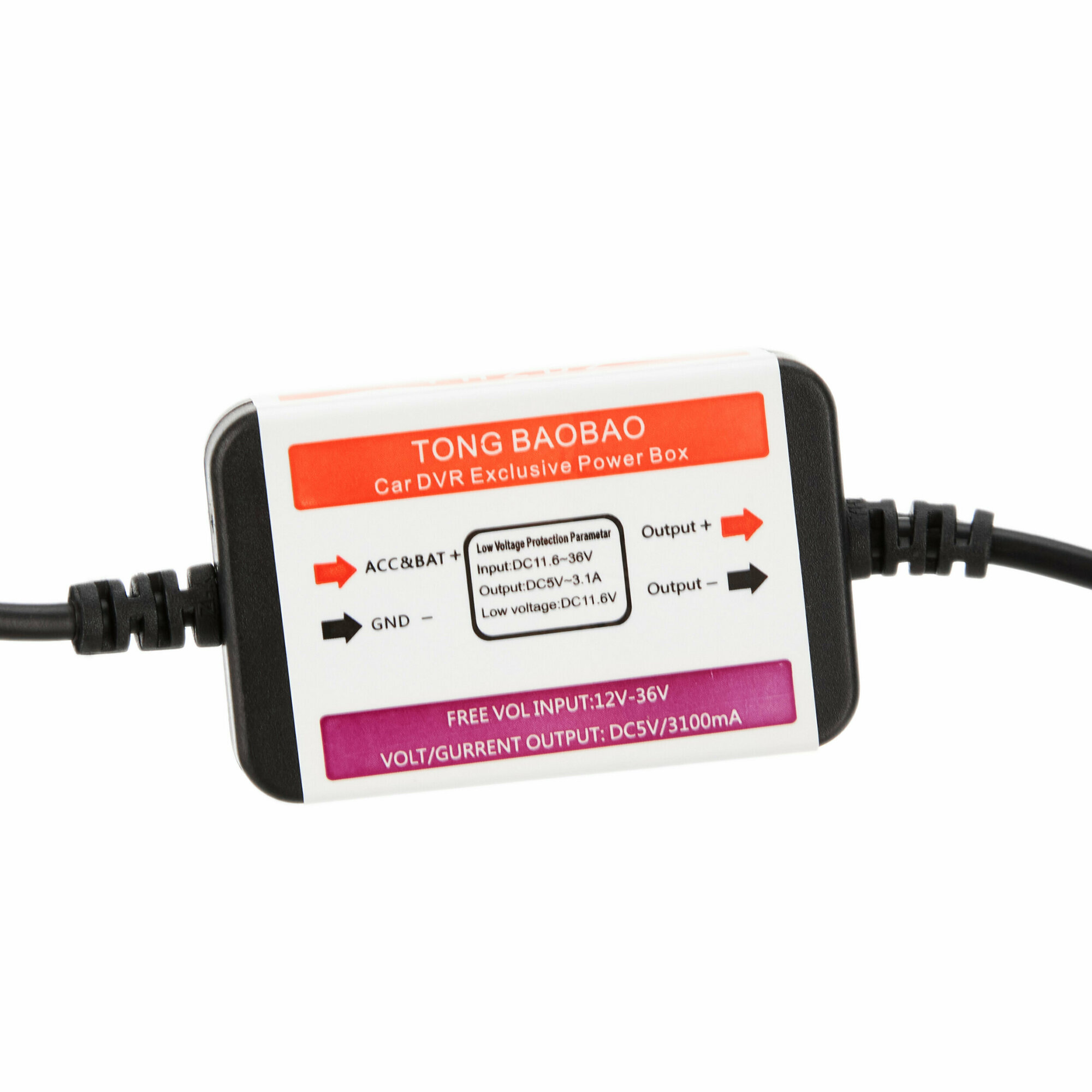 Провод для скрытой установки видеорегистратора mini USB 5V 31A (3 м)