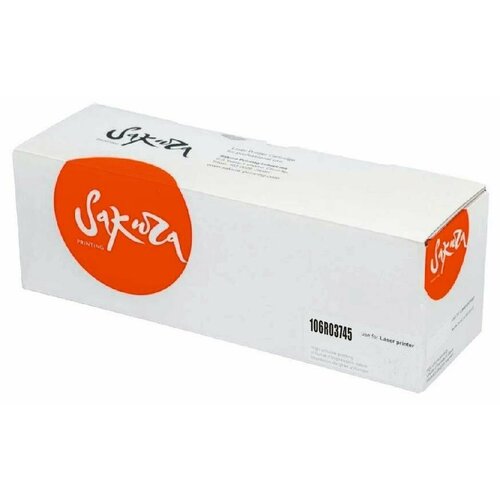 6 шт. Картридж лазерный Sakura 106R03745 черный, 23600 стр. для Xerox (SA106R03745) фьюзер xerox 115r00136 для xerox versalink c600n черный 100000 стр