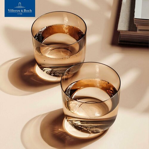 Набор стаканов Clay, 2 шт/280 мл. like. by Villeroy & Boch, Хрустальное стекло коричневый, бежевый