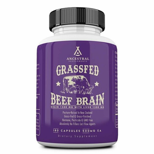 Ancestral Supplements, Grass Fed, Витамины спортивные , Активаторы клеток мозга, памяти, настроения и когнитивного здоровья, 180 капсул