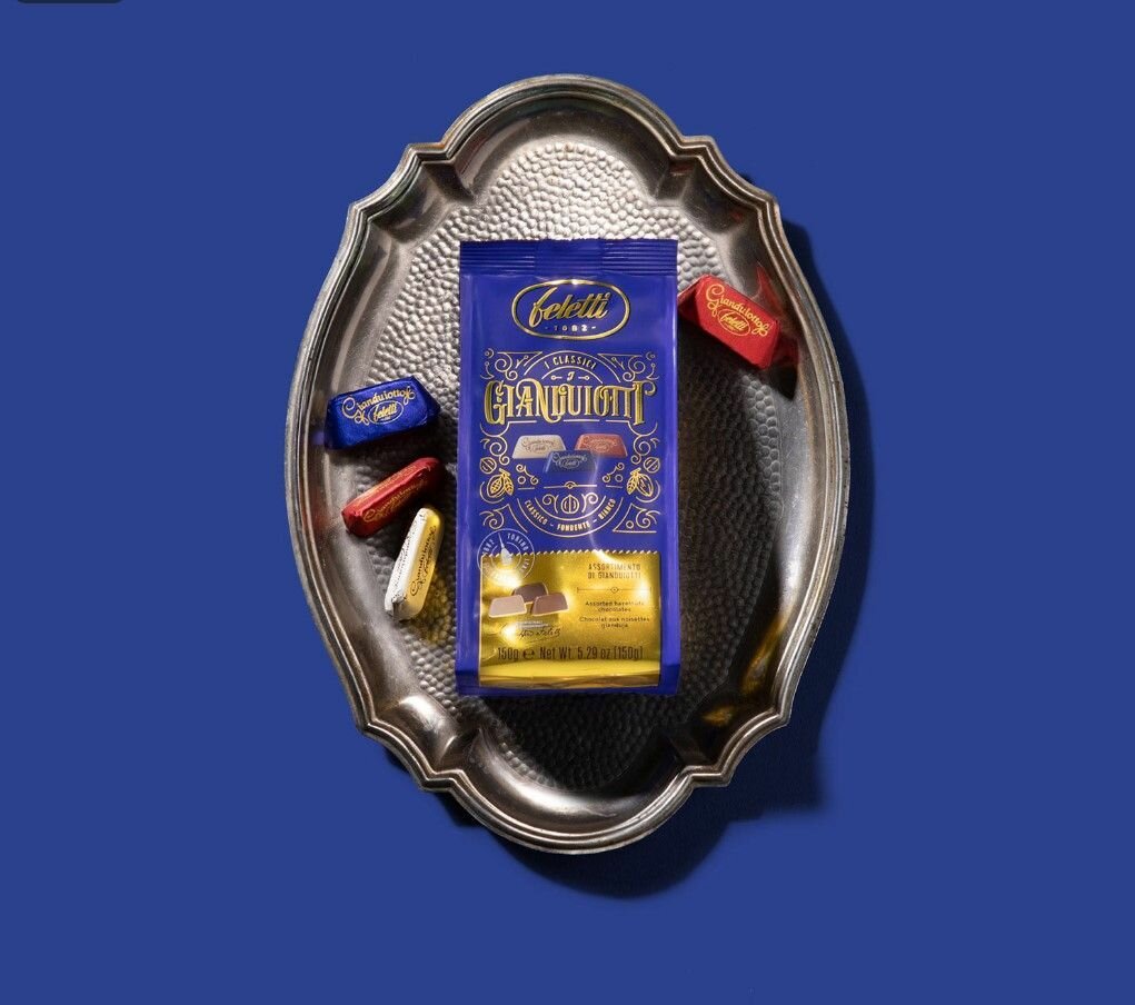Конфеты шоколадные Feletti ассорти джандуйя фундук, 150 г - фотография № 6