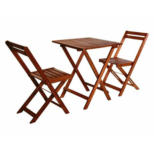 Комплект мебели для балкона эрмело (стол и 2 стула), дерево, Koopman International VT2200350