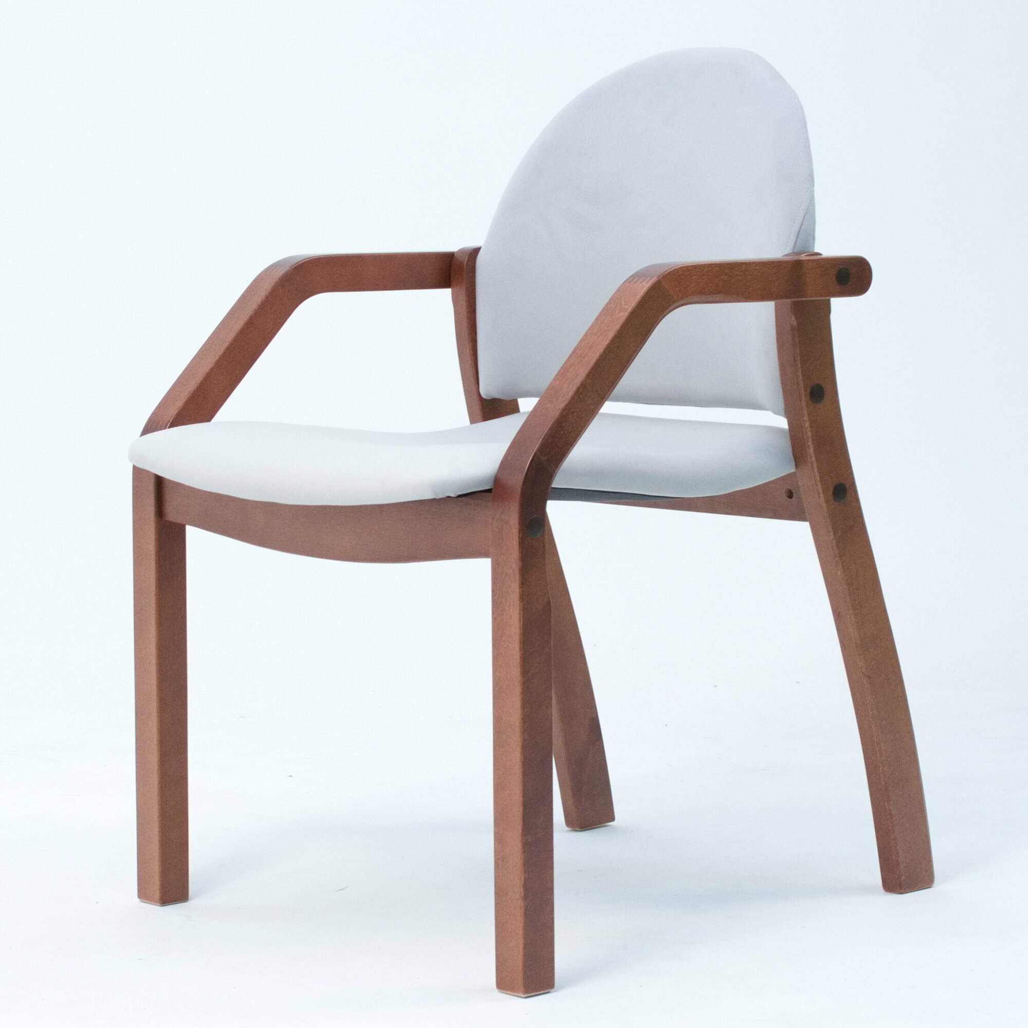 Стул кресло для кухни Джуно 2.0 мягкое, массив дерева (орех/серый Velutto 51) Мебиатор - фотография № 6