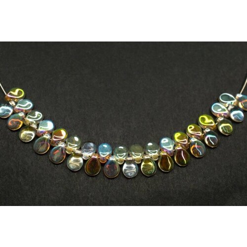 Бусины Pip beads 5х7мм, цвет 00030/98534 Crystal Lemon Rainbow, 701-052, 20шт