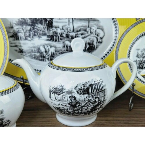 Чайник заварочный фарфоровый 1100мл Вилладж (дополнение к коллекции Кантри), 1 шт