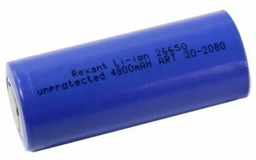 Аккумулятор Rexant 30-2080 Li-ion 26650 unprotected 4800 mAH 3.7 В