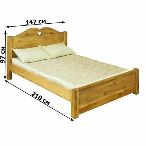 Кровать двуспальная LCOEUR PB 1400 х 2000 с низким изножьем