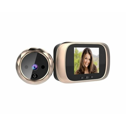 Видеоглазок в квартиру iхоум Модель: S01 (Q21890SFD) с цветным экраном 2,8 и встроенной памятью для фото, 90град реальный угол обзора.
