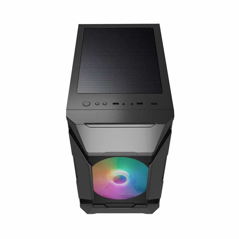 Корпус mATX 1STPLAYER черный, без БП, с окном, USB 3.0, 2*USB 2.0, audio - фото №3