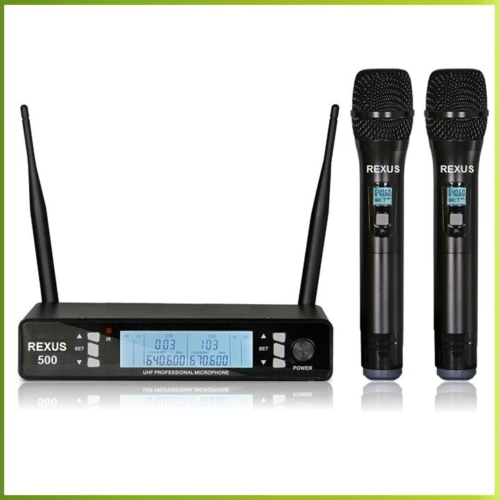 REXUS 500 - беспроводная вокальная радиосистема диапазон UHF два ручных микрофона