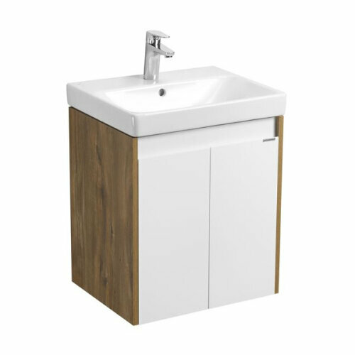 Тумба с раковиной AQUATON (Акватон) 1a2788k0sdz90 Бел/Дуб Рустикальный