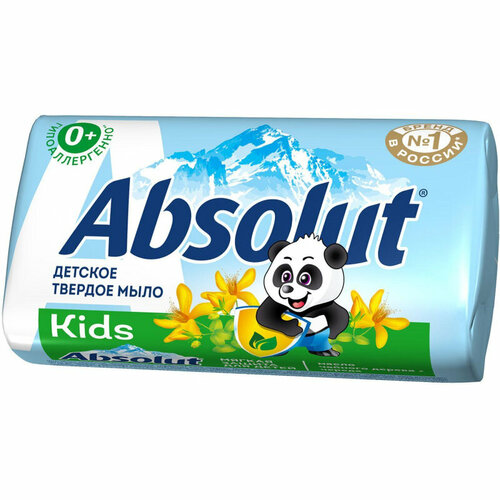 Комплект 24 штук, Мыло туалетное ABSOLUT Kids, череда, 90 г