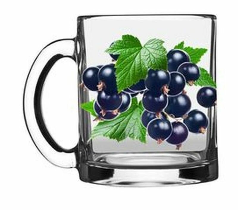 фото Кружка 320мл Чайная Черная смородина стекло