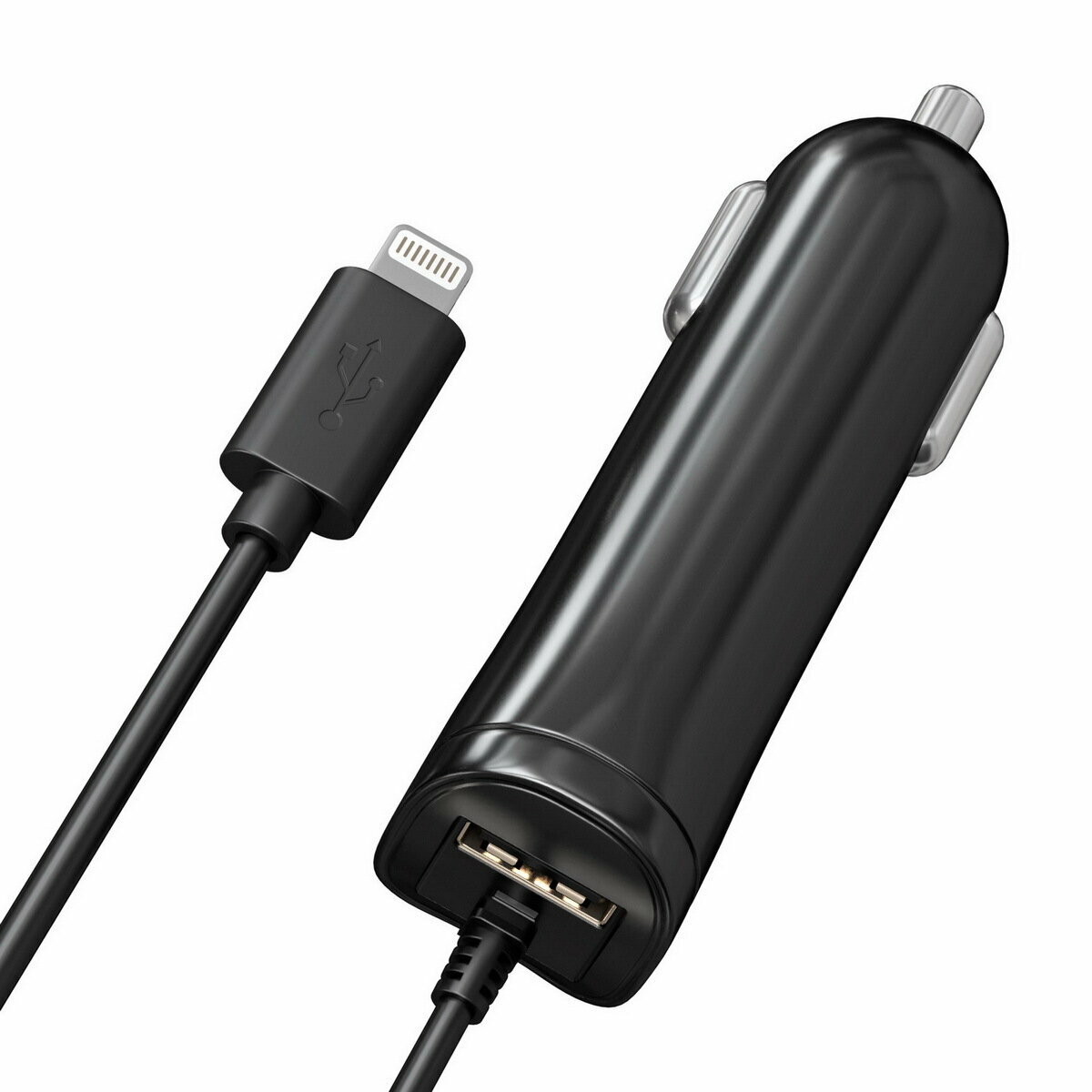 Автомобильное зарядное устройство WIIIX , USB, 8-pin Lightning (Apple), 2A, черный - фото №4