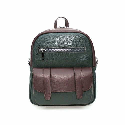 Рюкзак , натуральная кожа, зеленый