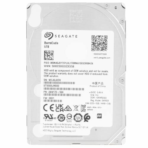 Жесткий диск SEAGATE Barracuda , 5Тб, HDD, SATA III, 2.5" - фото №12