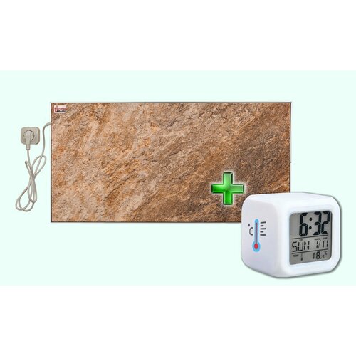 Обогреватель для дома с термодатчиком Термокварц ТК300 300 Вт Светлый камень В подарок Будильник-термостат с подсветкой 5990₽