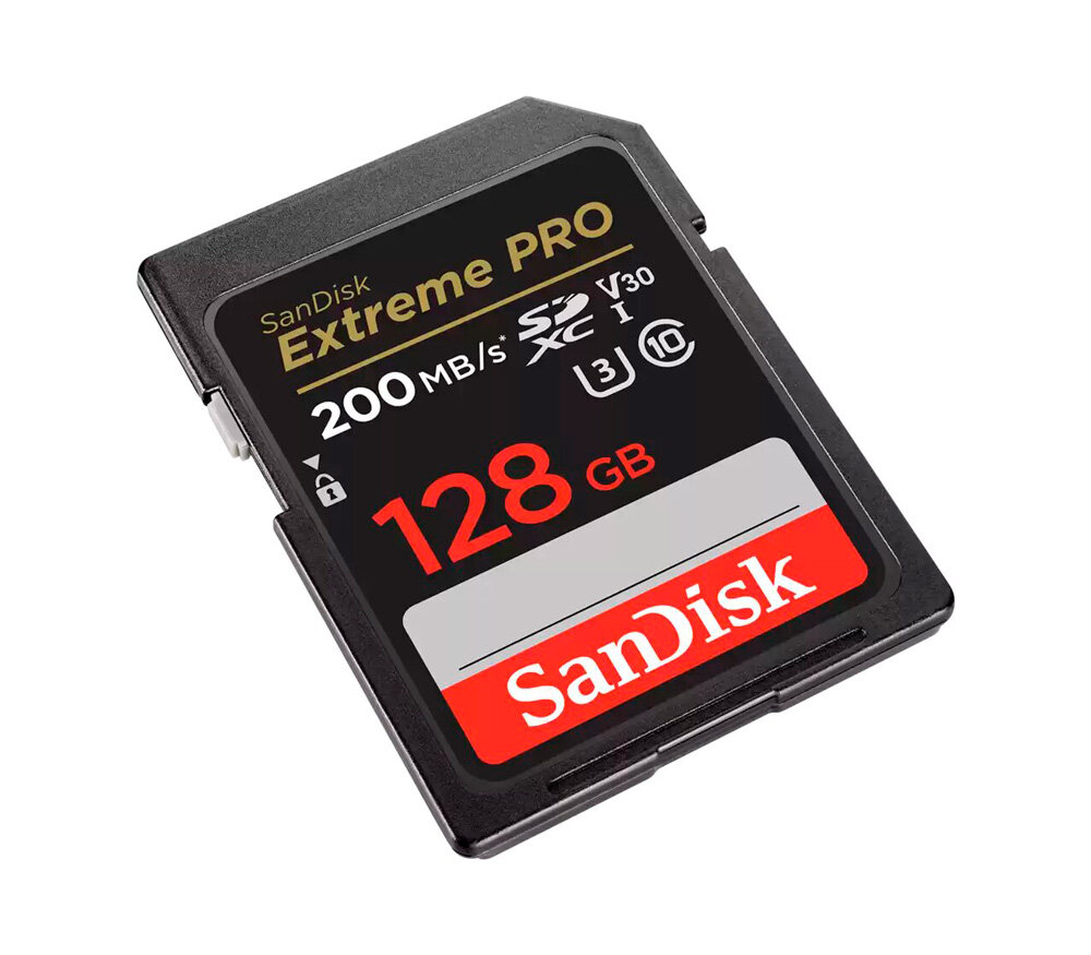 Карта памяти SanDisk SDXC 128GB Extreme Pro UHS-I V30 U3 R200/W90MB/s — фото 1