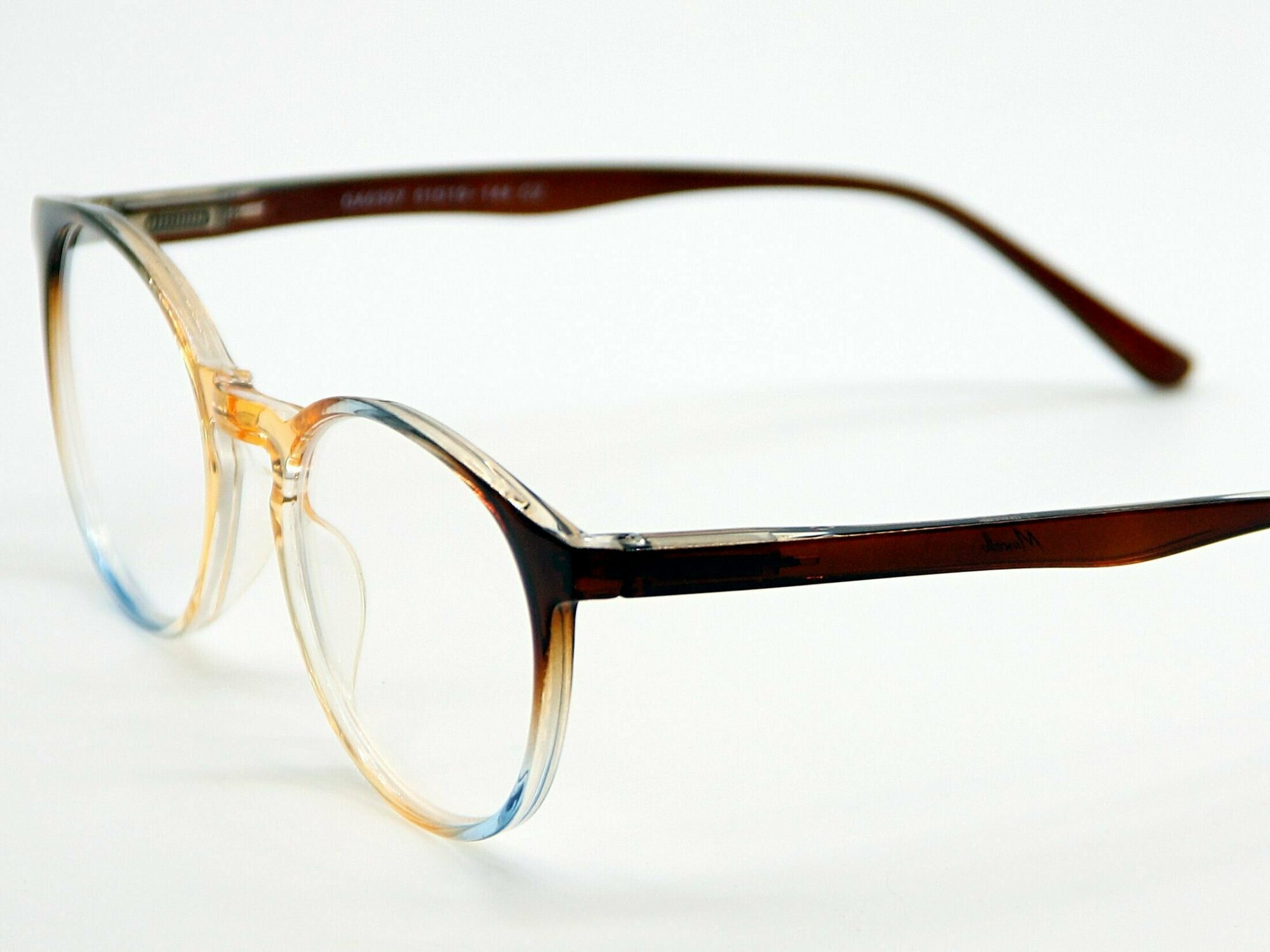 Готовые очки для зрения Marcello GA0307 C2 с диоптриями -3.5 /Очки женские для дали/Круглые/Флексовое крепление дужек/Футляр в комплекте