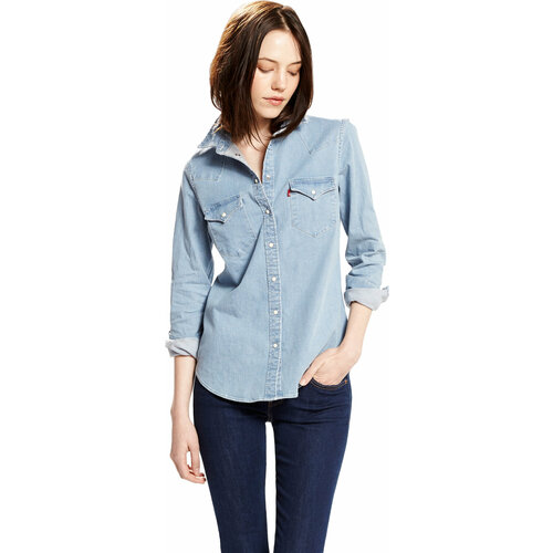 фото Рубашка levi's, размер xs, голубой