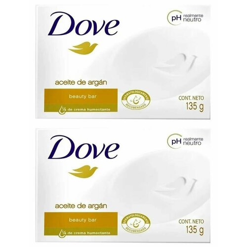 dove мыло набор ассорти 4 шт х 135г Dove Крем-мыло туалетное Aceite de Argan с аргановым маслом, 135 г, 2 шт