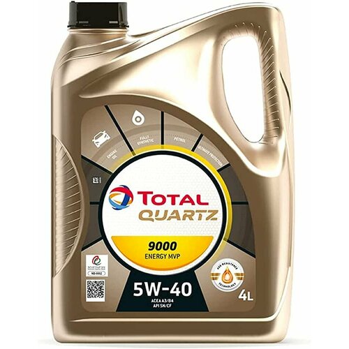 Моторное масло Total Quartz 9000 Energy MVP 5W40 синтетическое 4л