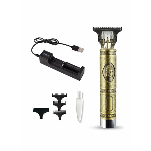 Машинка триммер для стрижки волос и бороды SHER 14х5 см с четырьмя насадками 160000₽
