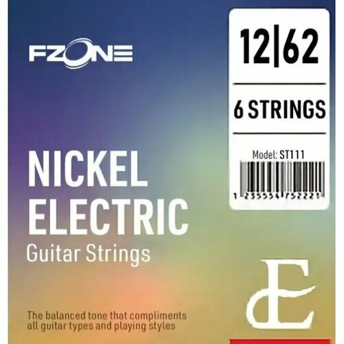 Струны для электрогитары FZONE ST111 струны для электрогитары carl martin electric hot rock ml nickel