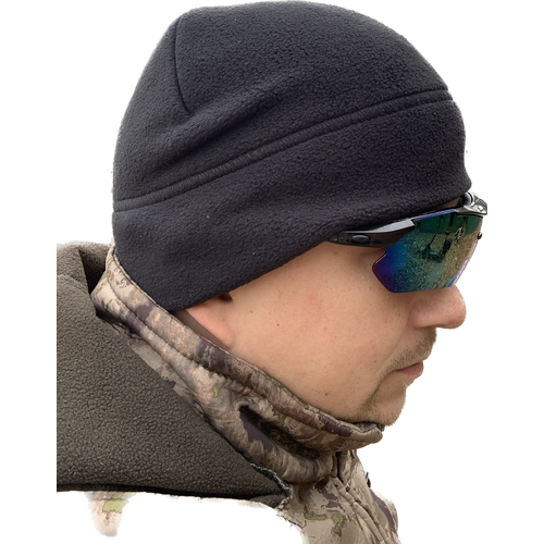 Шапка флисовая Ganalyly черная тактическая шапка мужская зима балаклава тактическая флисовая с одним отверстием подшлемник black 3d