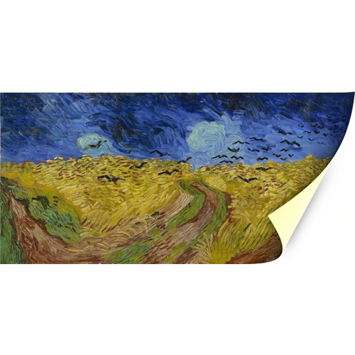 "Пшеничное поле с воронами", Ван Гог, Винсент, картина (репродукция) (75х36 см / без подрамника)