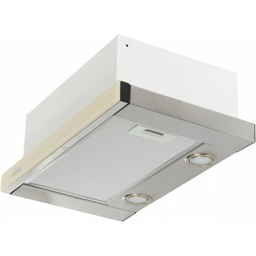 Вытяжка встраиваемая Elikor Интегра Glass 50Н-400-В2Д нержавеющая стальстекло бежевое управление кнопочное 1 мотор 1134000₽