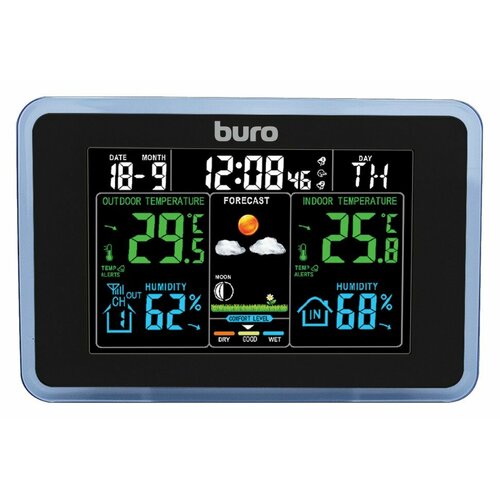 Погодная станция Buro BU-WSH168-COLOR черный 322300₽