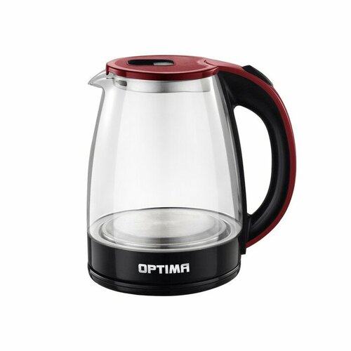 Чайник электрический OPTIMA EK-1832G стекло 18 л 2200 Вт бордово-черный 224100₽