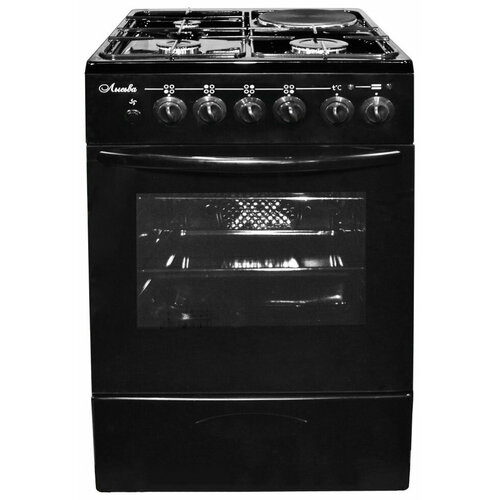 Комбинированная плита Лысьва ЭГ 13г14 МС-2у черная со стеклянной крышкой 2559900₽